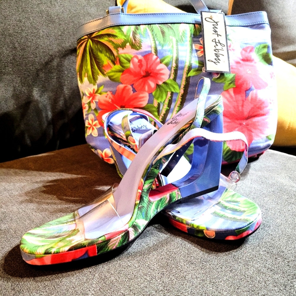 Shoes with matching hand bag